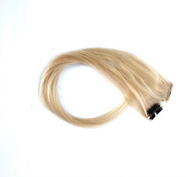 Bleach Blonde Highlights Clip-in Human Hair Extension x 2