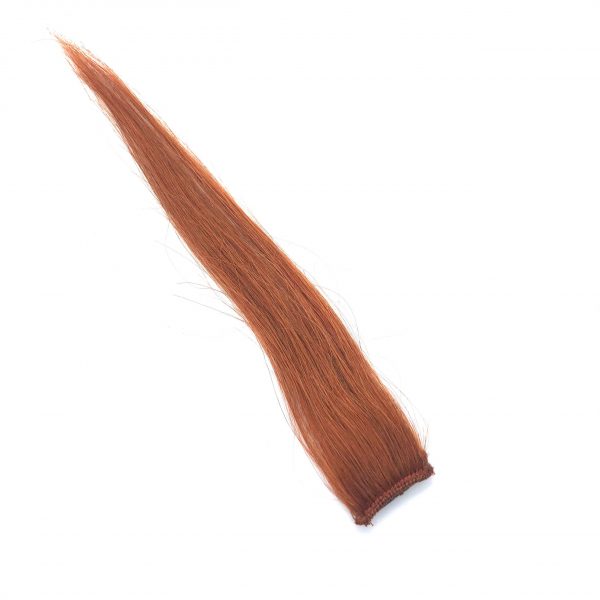 Copper Hair Highlights Clip-in Human Hair Extension Straight front