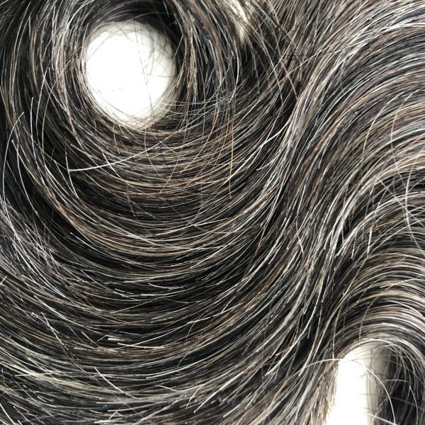Salt & Pepper Grey Clip in Hair Extension wavy