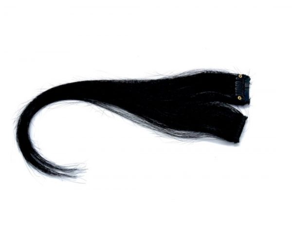 Jet Black Highlights hair extensions clip-in
